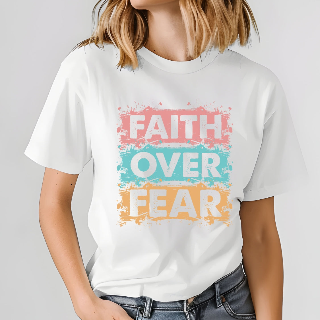 Comfort Colors® Faith Over Fear T-Shirt — Inspirational Christian Graphic Tee