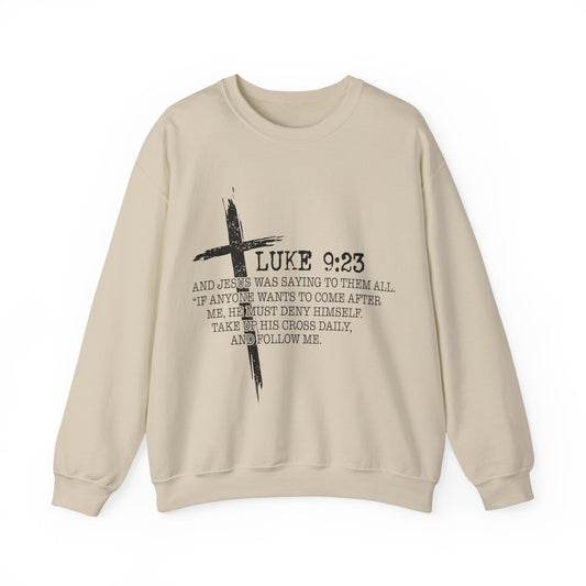 Luke 9:23 Christian Faith Bible Verse Pullover