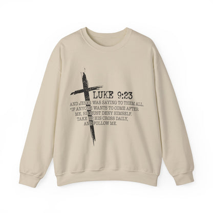 Luke 9:23 Christian Faith Bible Verse Pullover