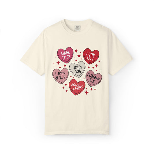 Bible Verse Conversation Hearts T-Shirt